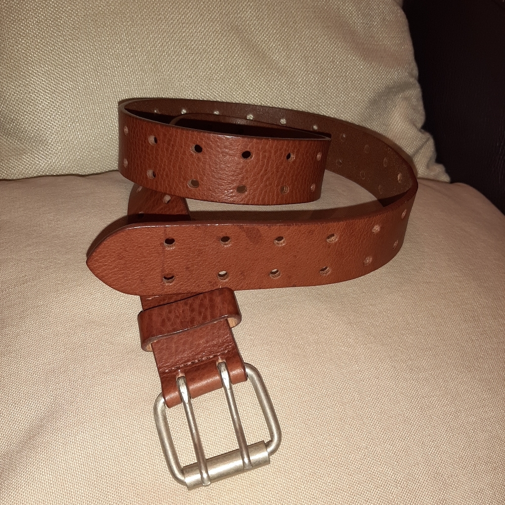 Leather unisex belt